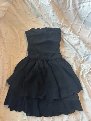 Cider Black Strapless Mini Dress thumbnail 2