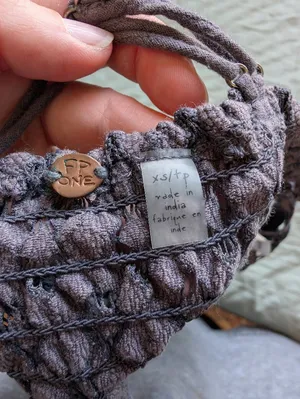 Free People Adella Lace Bralette XSmall Grey/Purple thumbnail 3