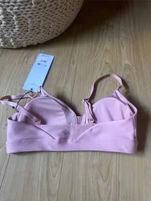 ALO Yoga FINE LINE BRA IN VINTAGE PINK thumbnail 3