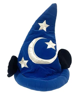 Vintage Walt Disney World Mickey‎ Sorcerers Apprentice Fantasia Blue Plush Hat thumbnail 1