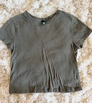 wild fable Olive Green Cropped Tee thumbnail 1