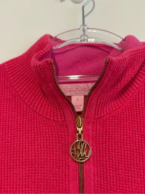 Lilly Pulitzer Women's 1/4 Zip Pullover sweater pink Size Small thumbnail 4