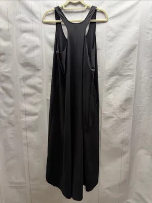 Athleta Black Presidio High Low Racerback Maxi Dress with Pockets Size Medium thumbnail 6