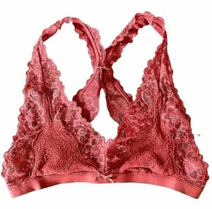 Aerie Lace Racerback Orange Unpadded Bralette thumbnail 1