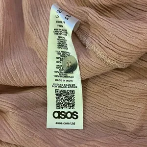 ASOS Pink lined maxi skirt with slit, lined size 14 - 100% viscose cotton thumbnail 3
