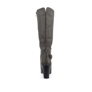 Journee Collection Women's Carver Wide Calf Block Heel Knee High Boots Grey 9 NIB thumbnail 3