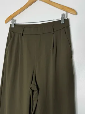 Halara High Waisted Body Sculpt Wide Leg Pants Medium Tall Green thumbnail 4