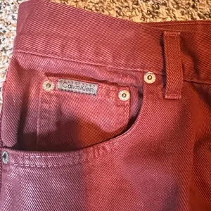 Calvin Klein Jeans Maroon Low‎ Rider High Rise Womens Size 9 Made In USA thumbnail 2