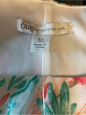 Cato Coral & Teal Floral Print Maxi Dress thumbnail 7