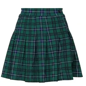 Pretty Little Thing PLT Green Check Tennis Side Split Mini Skirt 12 thumbnail 1