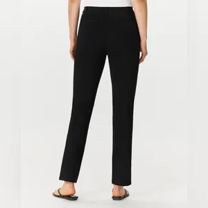 NWT Quince women's ultra-stretch ponte Black straight leg Pants Sz S 32” Inseam thumbnail 4