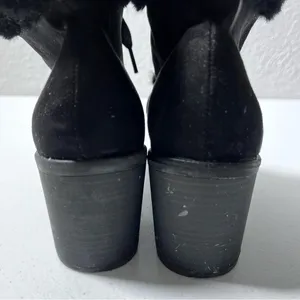 A New Day Larina Black Faux Fur Heeled Ankle Boots thumbnail 15