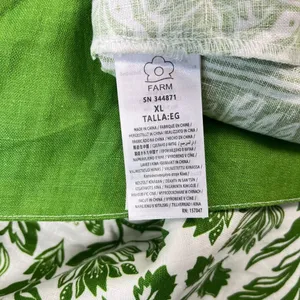 NWOT Farm Rio Floral Delicate Tapestry Linen Drop-Waist Midi Dress Size XL Green thumbnail 10