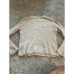 Banana Republic Size XS Beige Ribbed Wool Alpaca Blend‎ Crewneck Sweater Oatmeal thumbnail 6