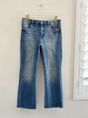 Vervet "Pleasantly" Kick Flare Jean High-Rise Relaxed Fit Ankle Length Size 30 thumbnail 5