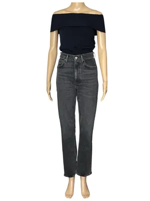 AGOLDE High Rise Stovepipe Jeans, Metal, 24” thumbnail 9