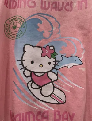 New Hello Kitty Peach Hoodie Sweatshirt Women SIZE M thumbnail 5