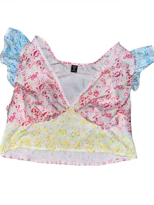 Boutique Floral Tiered Mini Skirt set thumbnail 3