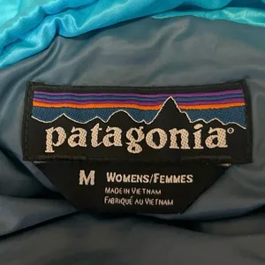Patagonia Primaloft Blue Quilted Long Sleeve Half Zip Puffer Down Coat Jacket M thumbnail 4