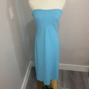 See You Monday Los Angeles Bright Blue Strapless Tube Maxi Dress Large thumbnail 9