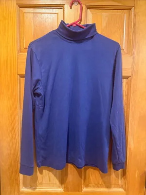 L.L.Bean blue turtleneck size medium. thumbnail 1