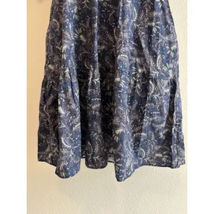 FOLKIE Australia Boho Blue Print Dress Festival Sz 2‎ EUC thumbnail 4