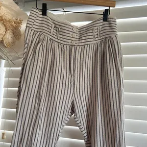 Free People relaxed striped cotton harem slouchy boho pants size 8 thumbnail 4