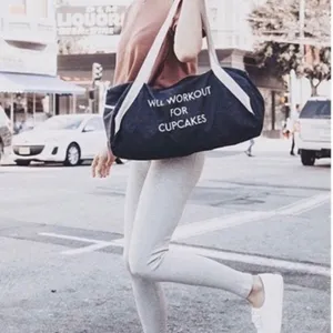 PRIVATE PARTY DENIM BAG WILL WORKOUT FOR CUPCAKES GRAPHICS NEW thumbnail 3