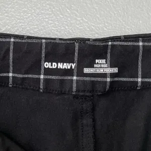 Old Navy Pixie High Rise Ankle Pant Size 10 Black Windowpane Plaid Preppy Office thumbnail 6