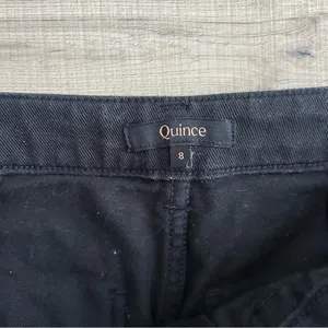 Quince Luna Stretch High Rise Slim Straight Organic Cotton Jeans Black 28in 8 thumbnail 6