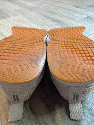 NOBULL Trainer Shoes Mens Size 7.5 Women's Size 9 White Mesh Sneakers Gum Sole thumbnail 7