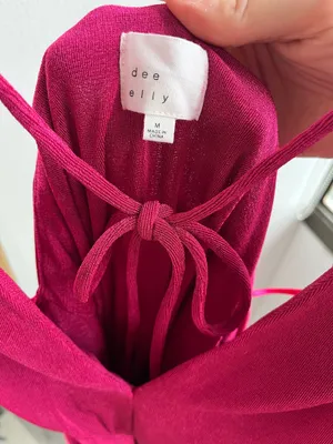 VICI Glendora Cut-Out Ruched Midi Dress Berry thumbnail 9