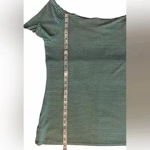 NWOT Old Navy Teal & White Striped XL Classic Shirt thumbnail 6