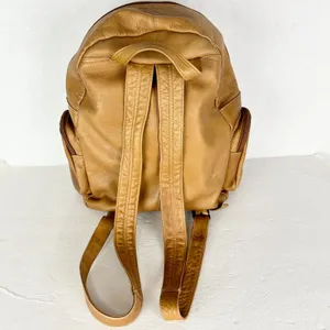 Vintage Sol Leather Backpack Purse Multi Pocket Supple Travel Unisex thumbnail 2