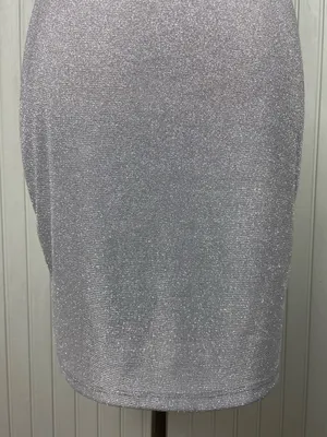 NEW Windsor Silver Glitter Sparkle Slip Dress with Cowl Neck Size Medium Fairy thumbnail 12