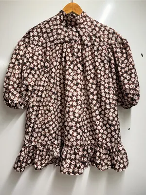 NEW Anthropologie Long-Sleeve Mock-Neck Swing Mini Dress size xsp thumbnail 4