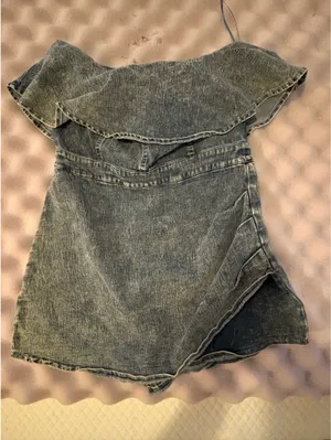 Cheeky Bliss Denim Romper thumbnail 2