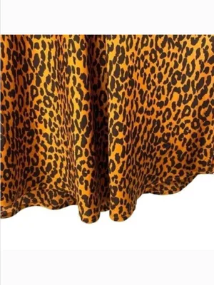 Hyped Unicorn Leopard Animal Print Satin Midi Skirt thumbnail 5
