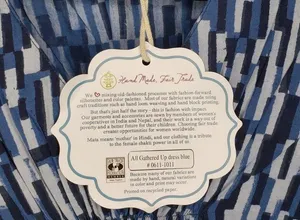 Mata Traders NWT All Gathered Up Dress Blue 3/4 Sleeve Size Small thumbnail 5