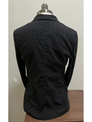 Urban Outfitters Black Pinstripe Blazer Women's XS Preppy thumbnail 3