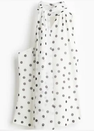 Hennes & Mauritz xs black white polka dot tank top thumbnail 1