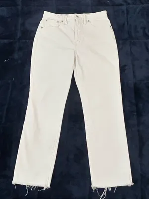 Madewell The Perfect Vintage Jean White High Rise Straight Leg Jeans Women’s 28 thumbnail 1