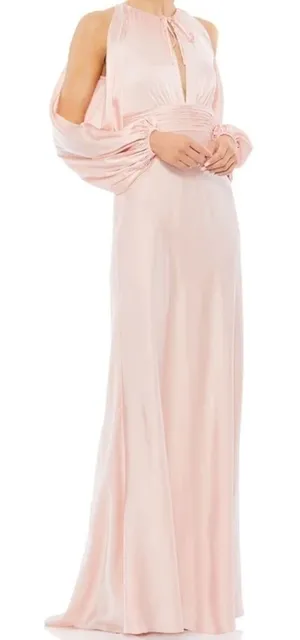 MAC DUGGAL Wedding Bridesmaid Formal Prom Long Flowy Romantic Gown • size 16 NWT thumbnail 1