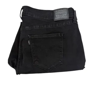Levi's Classic Straight Jeans Women 18 Black Excellent Stretch Denim Mid Rise thumbnail 2