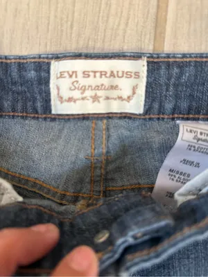 Levi's Dark Blue Denim High-Rise Bermuda Shorts thumbnail 3