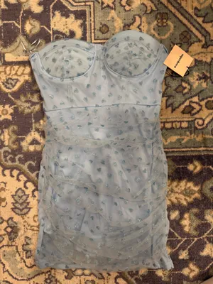 NWT Superdown Blue Heart Dress S thumbnail 1