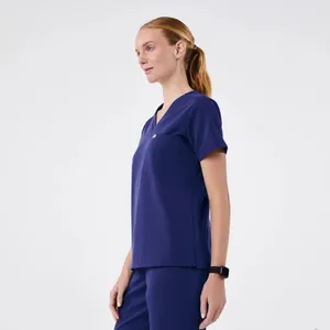 Figs Catarina one pocket scrub top women’s nurse scrubs navy blue Size XL thumbnail 9