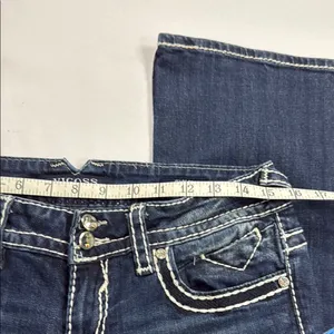 Vigoss Dark Blue Boot Cut Jeans with Embroidered Pockets thumbnail 5