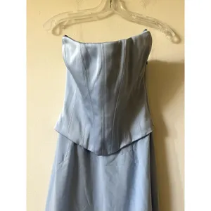 Oh Polly Avielle Satin Corset Bridesmaid Maxi Dress Sky Blue Size 2 New thumbnail 7