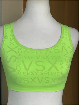Women's Victoria's Secret VSX Sexy Sport Sports Bra Size S Green thumbnail 2